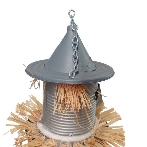 Folk Art Tin Man Scarecrow Sculpture Wizard Of Oz SHORT Recycled Robot Vintage 1 - Picture 12 of 15